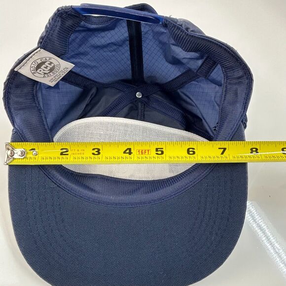 Vtg MCI Telecom Embroidered Rope Hat OSFA Snapback Cap Nylon 80s 90s Telephone - Picture 14 of 16